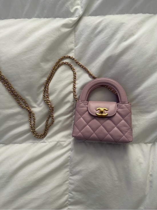 CHANEL Handbags - CHANEL Lavender Quilted Mini Top-Handle Crossbody Bag